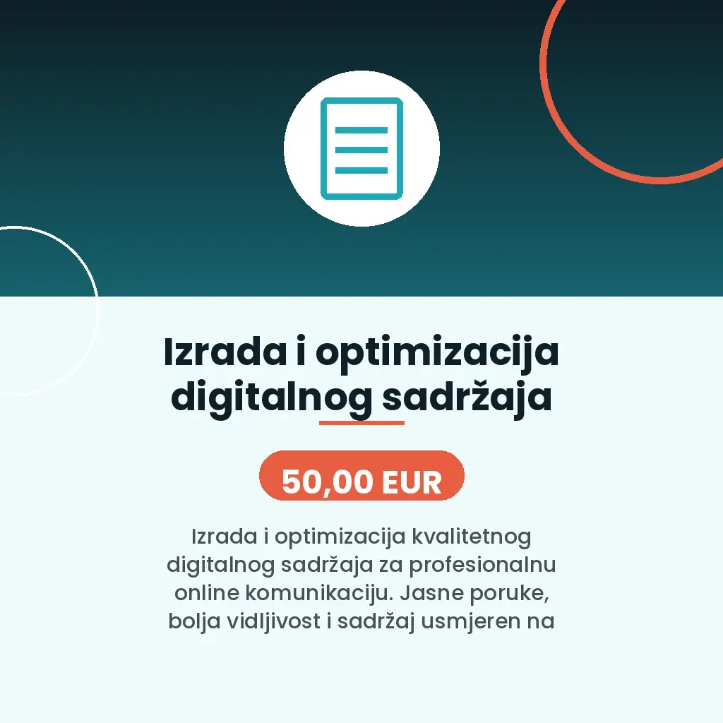 Izrada i optimizacija digitalnog sadržaja